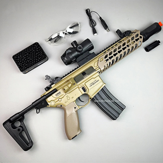 Exquisite Engraving MCX Gel Blaster High Rate of Fire  Smooth Shooting With 7 Colors of Lighted Silencer