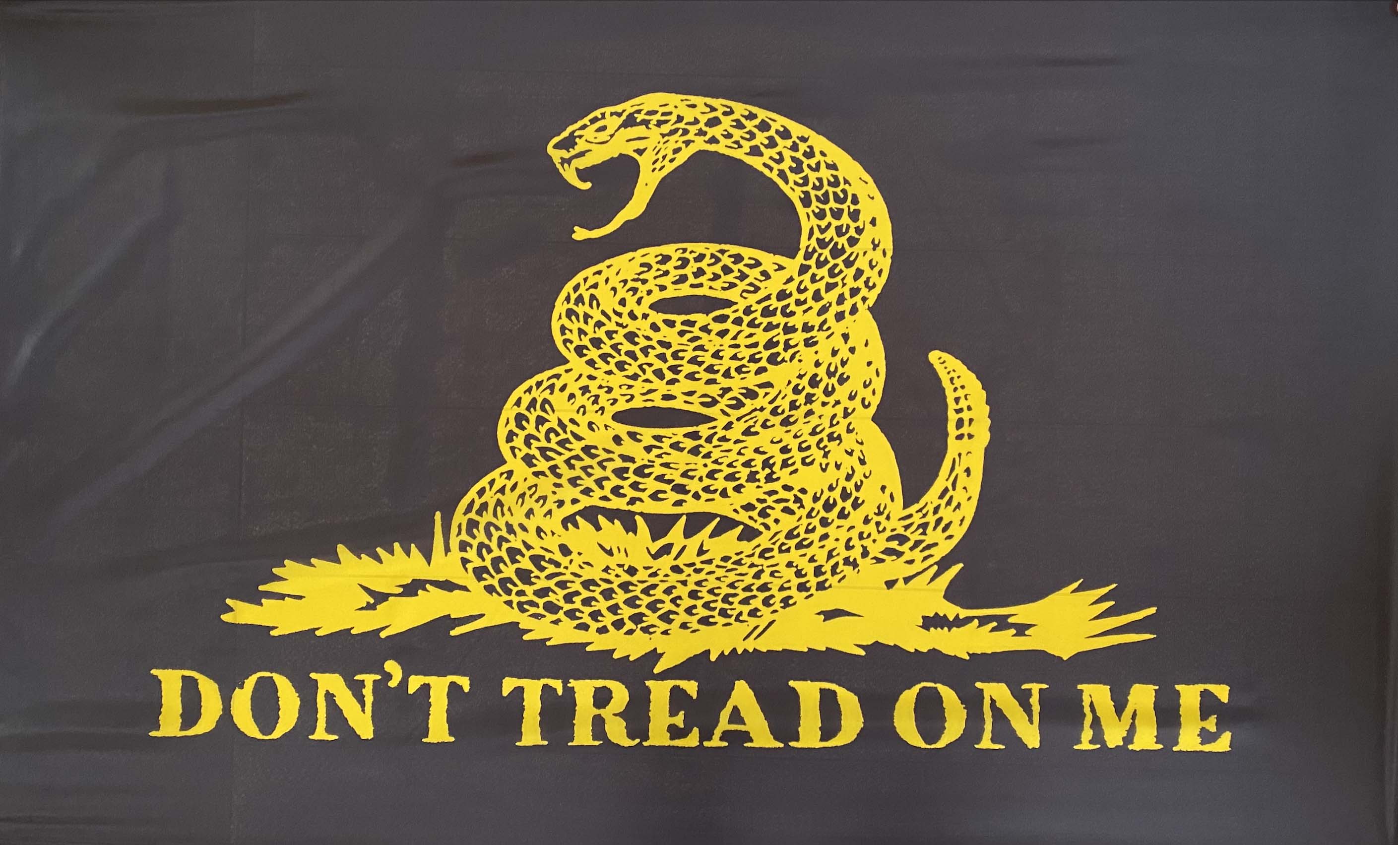 Black Don't Tread On Me Flag - 3' x 5'