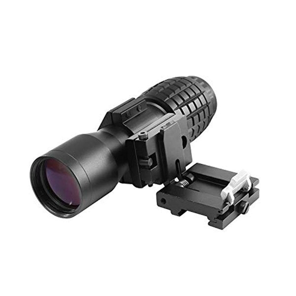 ‎BBRAND 4X MAGNIFIER SCOPE SIGHT WITH FLIP TO SIDE 20MM MOUNT PICATINNY WEAVER RAIL, QUICK DETACH FTS SUITABLE FOR REFLECTION AND HOLOGRAPHIC SIGHT - OPTICREV